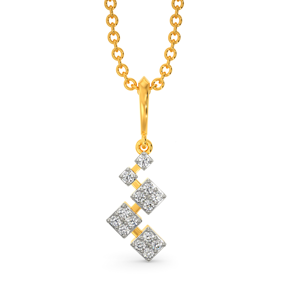 Tartan Embrace Diamond Pendants