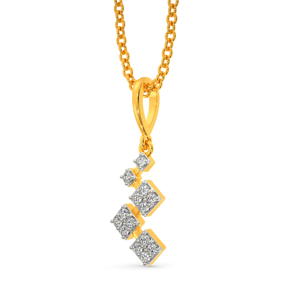 Tartan Embrace Diamond Pendants