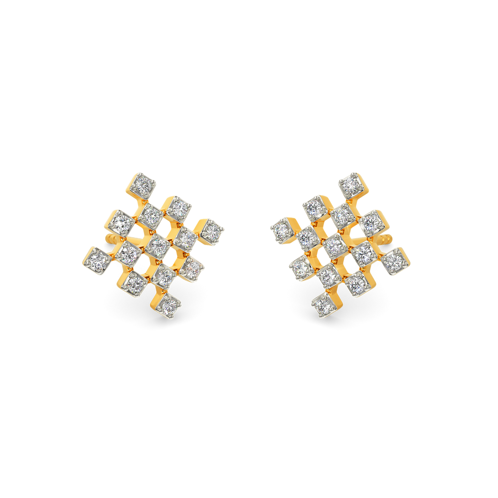 Tartan Obsessed Diamond Earrings