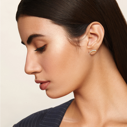 Epic Arched Diamond Earrings