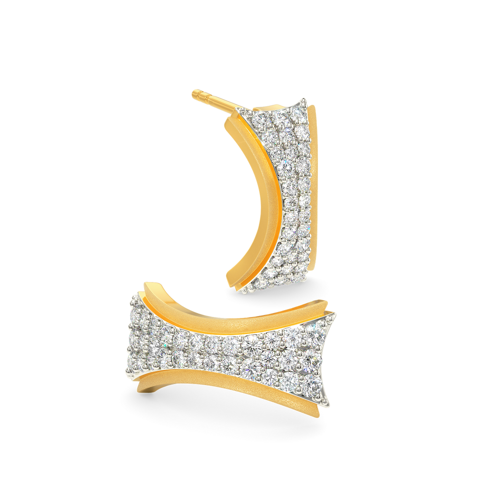 Edge Blaze Diamond Earrings