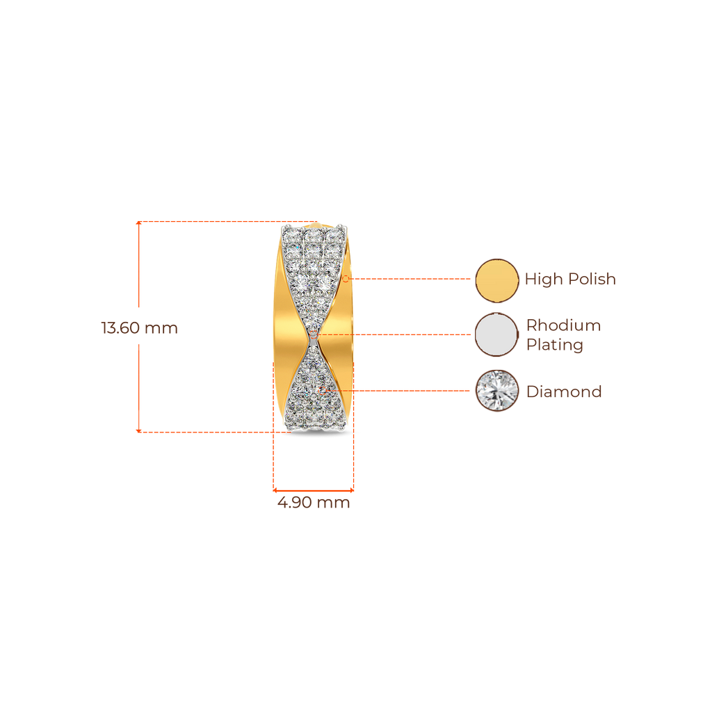 Edge O Clock Diamond Earrings
