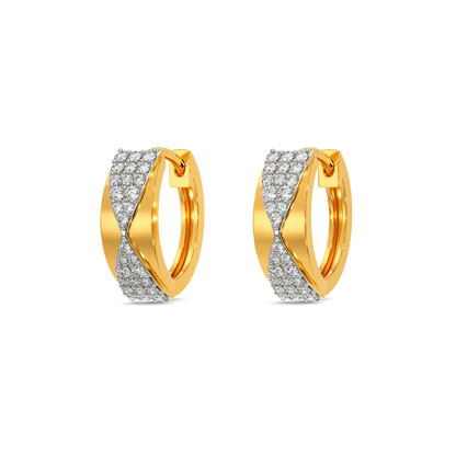 Edge O Clock Diamond Earrings