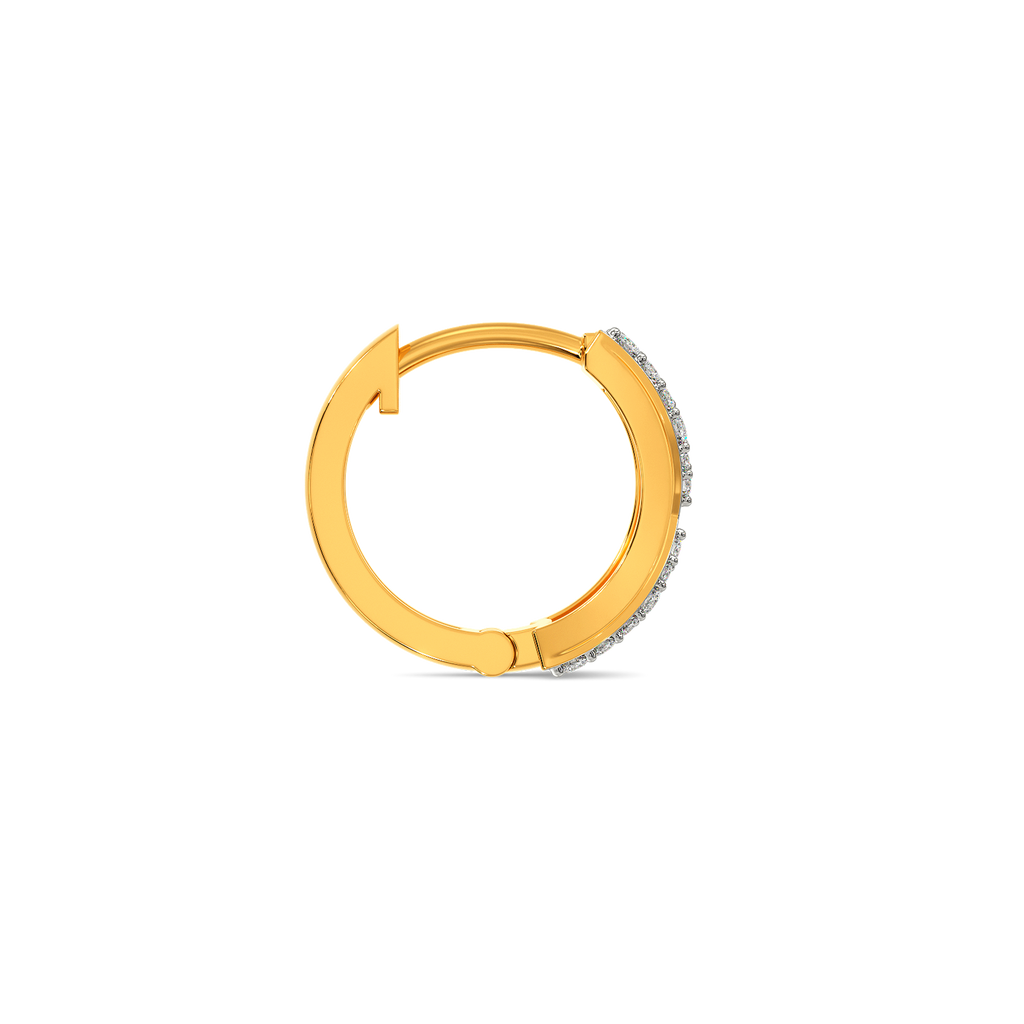 Edge O Clock Diamond Earrings