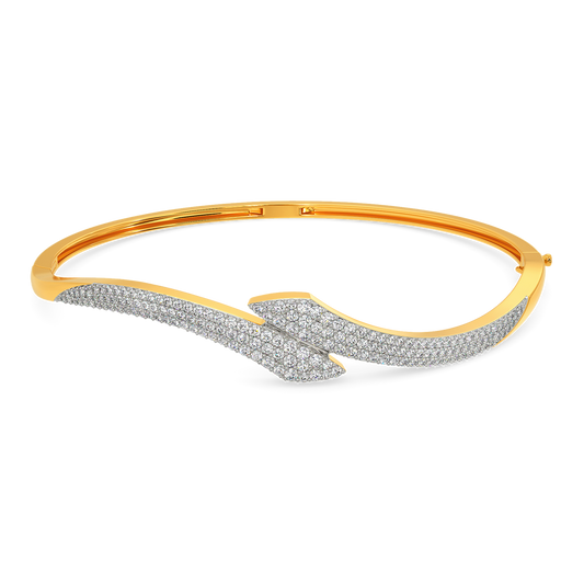 Tune in to Beige Diamond Bangles