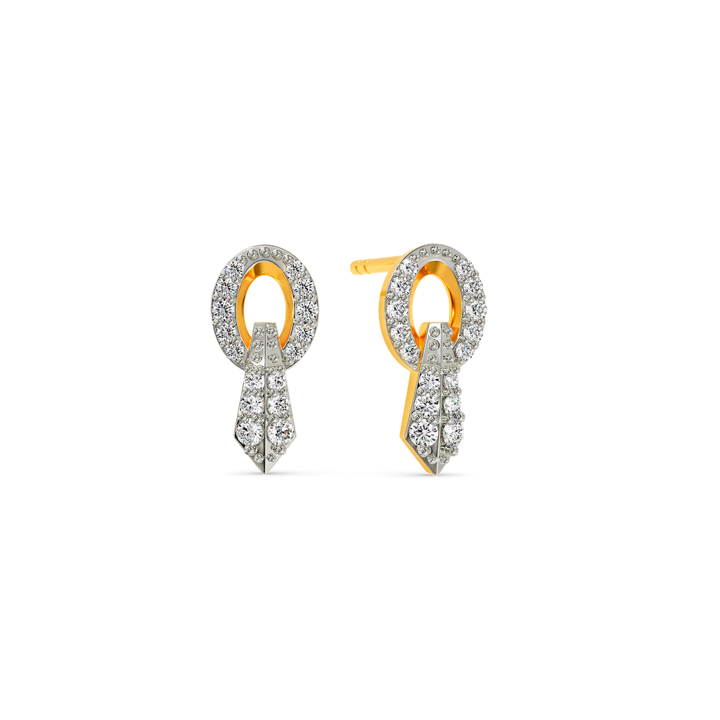 Tie Fusion Diamond Earrings
