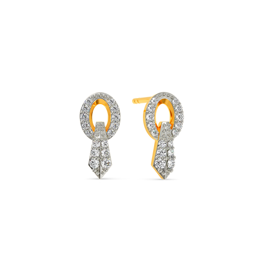 Tie Fusion Diamond Earrings
