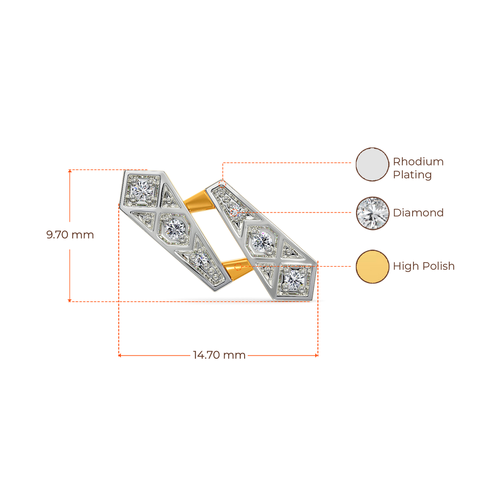 Tie Melange Diamond Earrings