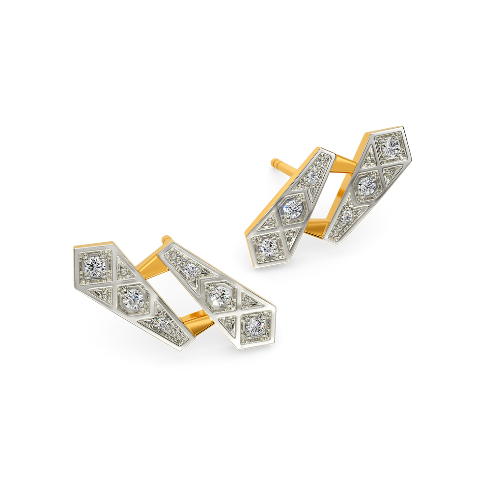 Tie Melange Diamond Earrings