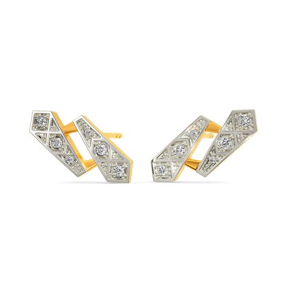 Tie Melange Diamond Earrings