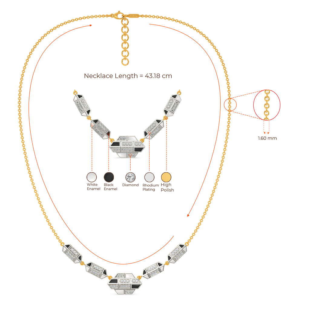 B n W Mood Diamond Necklaces