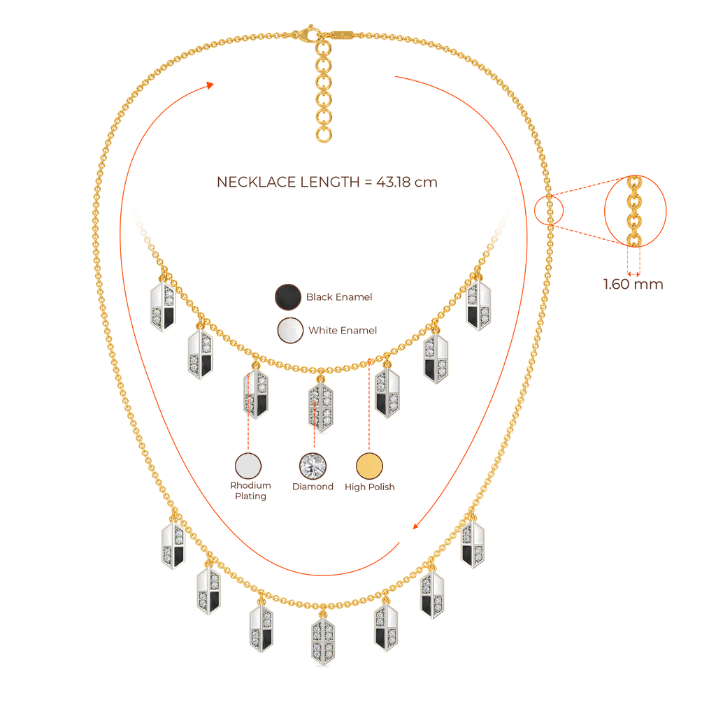 Noir Blanc Diamond Necklaces