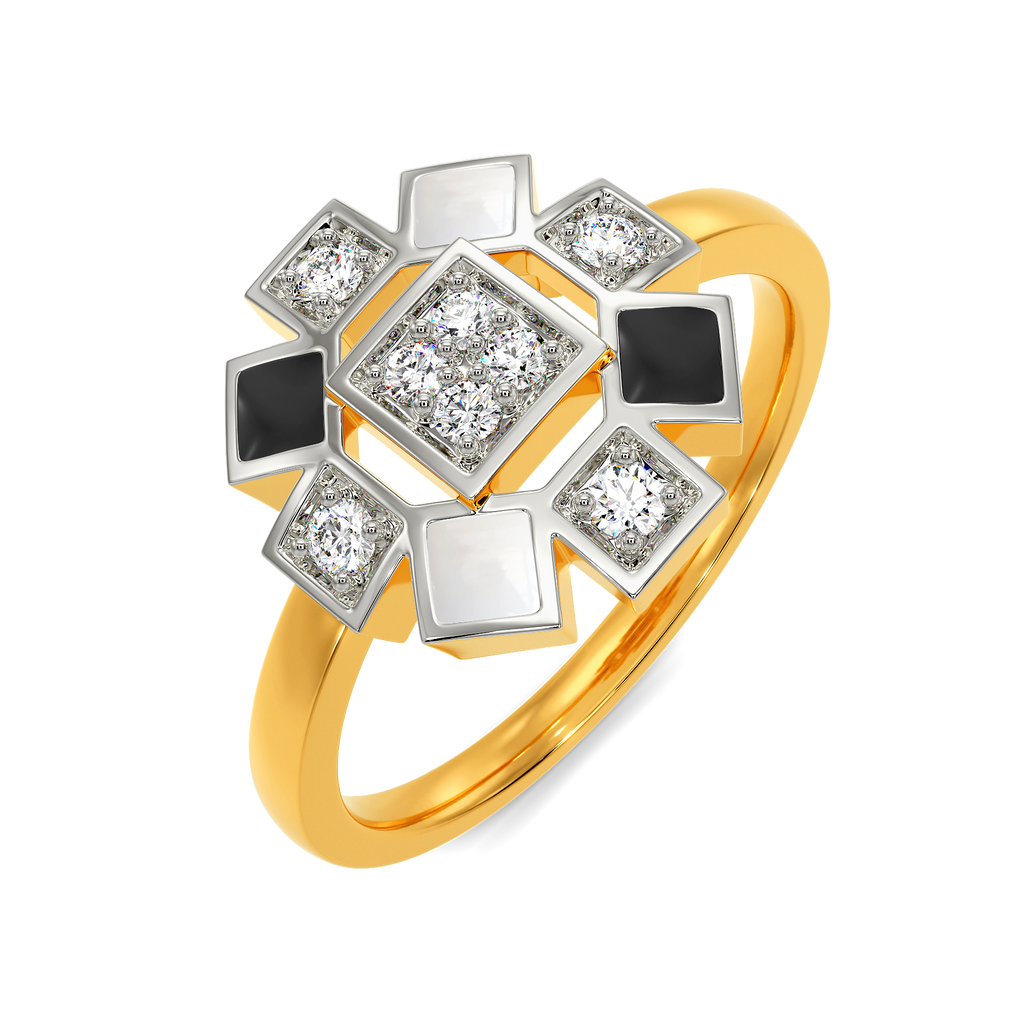 Monochrome Dream Diamond Rings