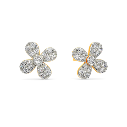 Floral Interlace Diamond Earrings