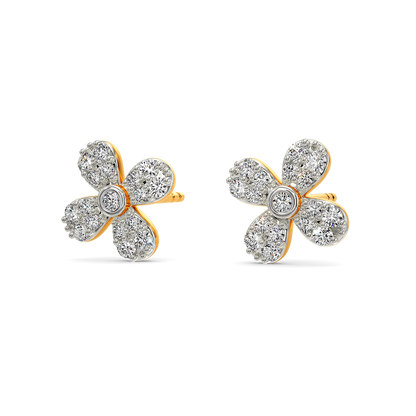 Floral Interlace Diamond Earrings