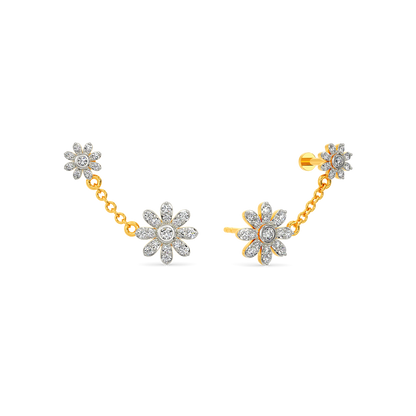 Whimsical Chintz Diamond Earrings