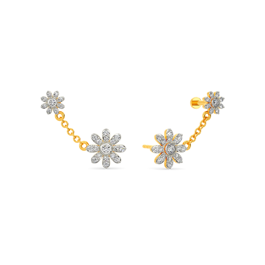 Whimsical Chintz Diamond Earrings