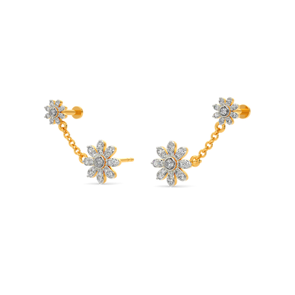 Whimsical Chintz Diamond Earrings