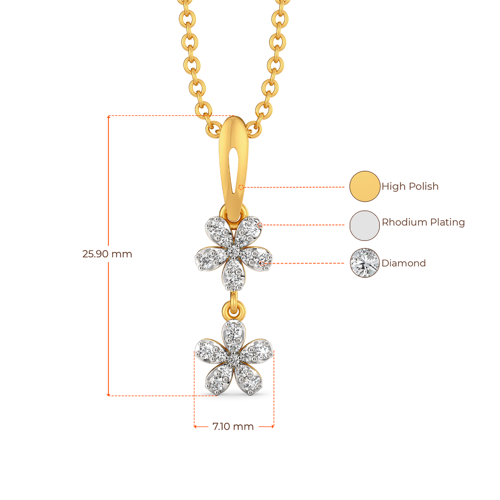 Zen Blooms Diamond Pendants