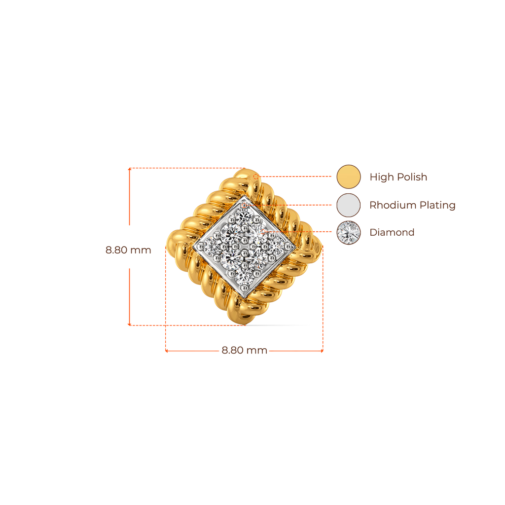 Woven Harmony Diamond Earrings