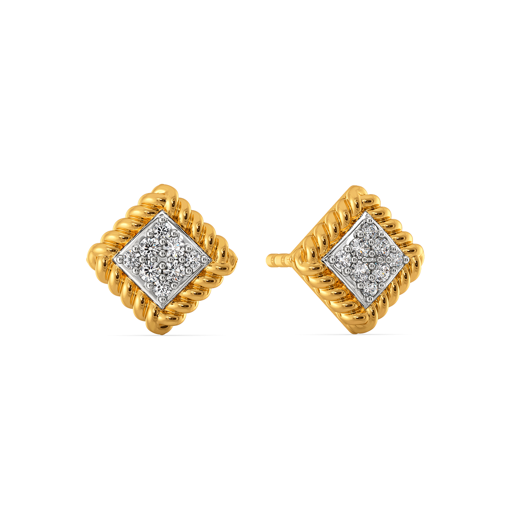 Woven Harmony Diamond Earrings