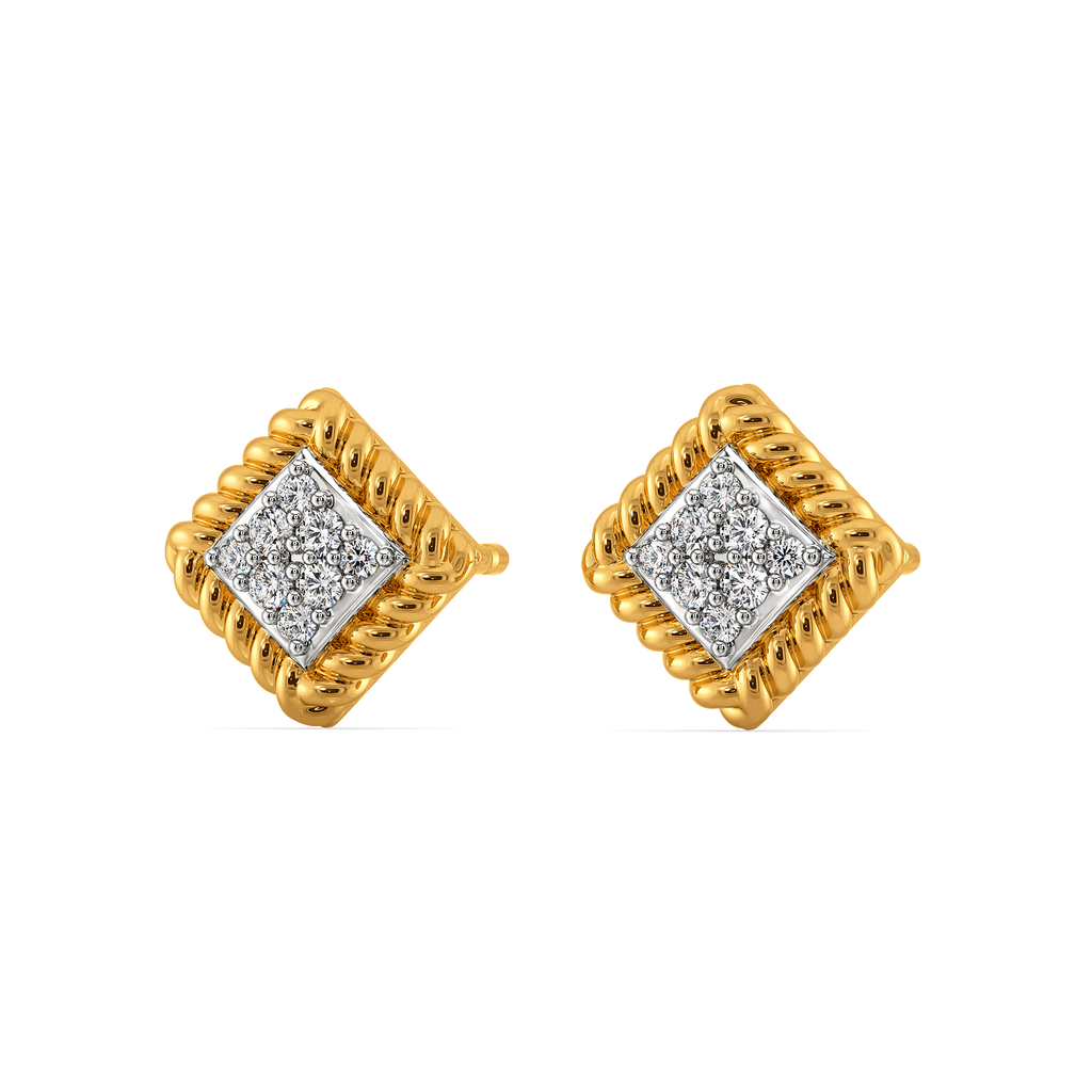 Woven Harmony Diamond Earrings