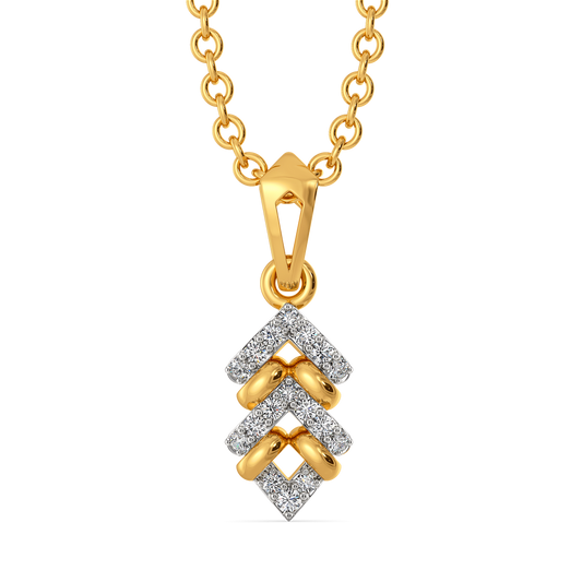 Knitted Twist Diamond Pendants