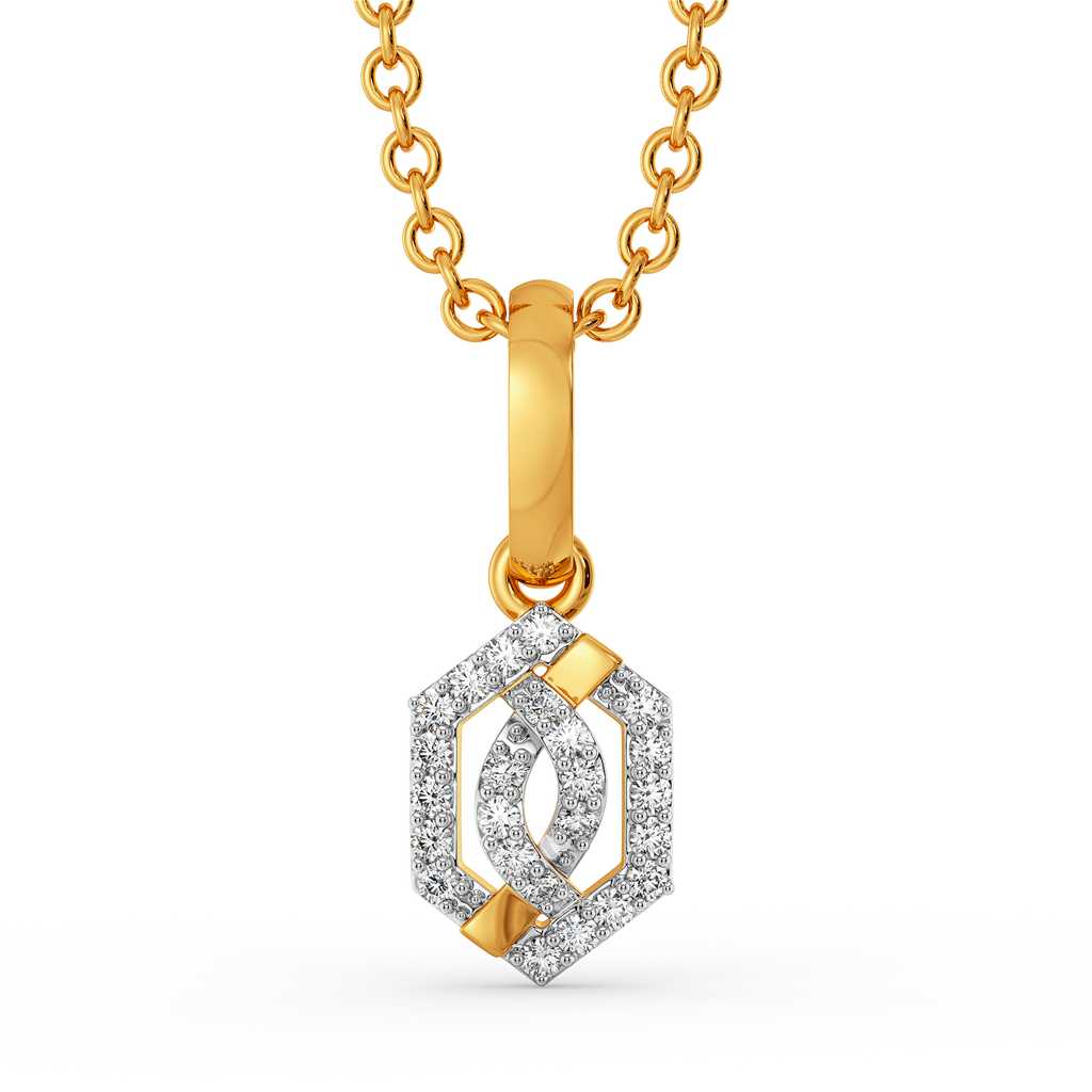 Looped Grace  Diamond Pendants
