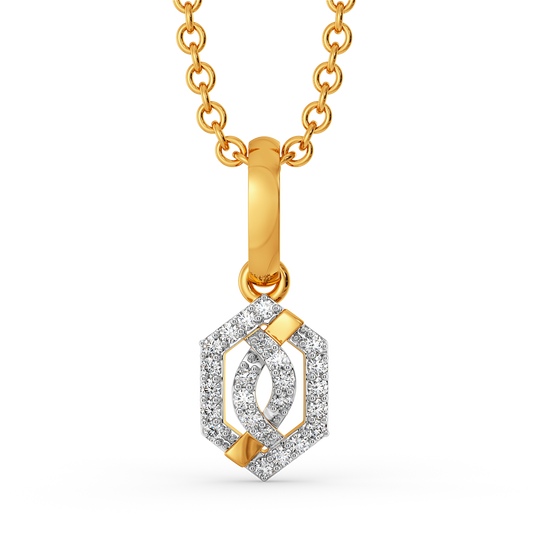 Looped Grace  Diamond Pendants
