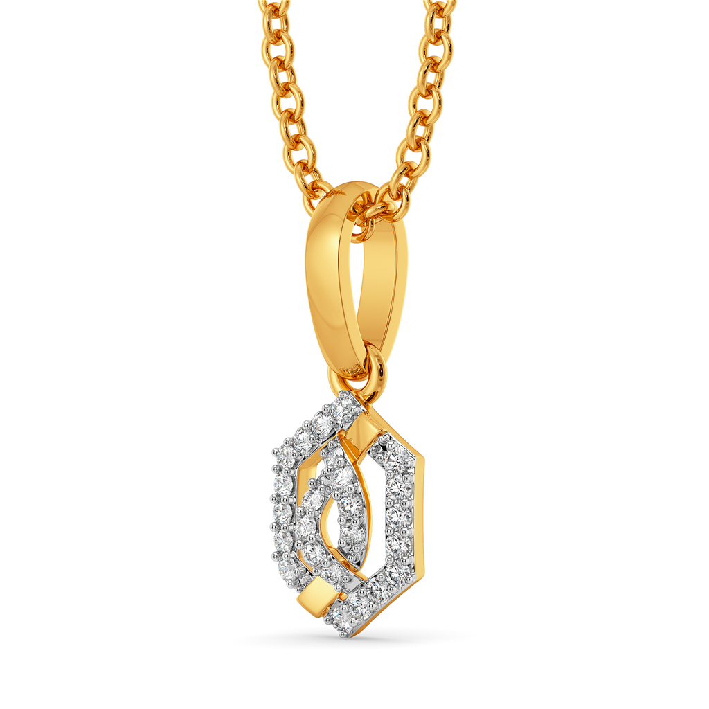 Looped Grace  Diamond Pendants