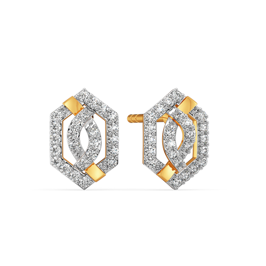 Looped Grace  Diamond Earrings