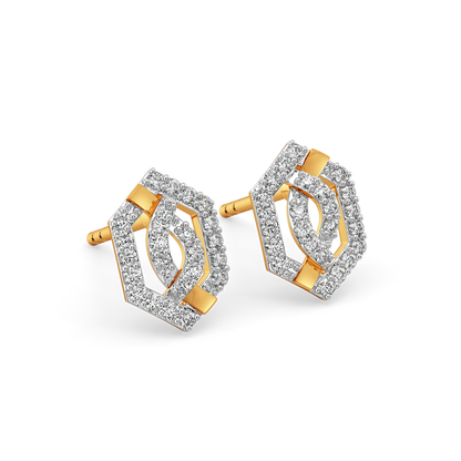 Looped Grace  Diamond Earrings