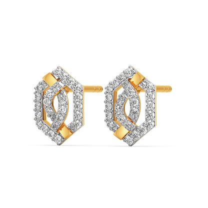 Looped Grace  Diamond Earrings