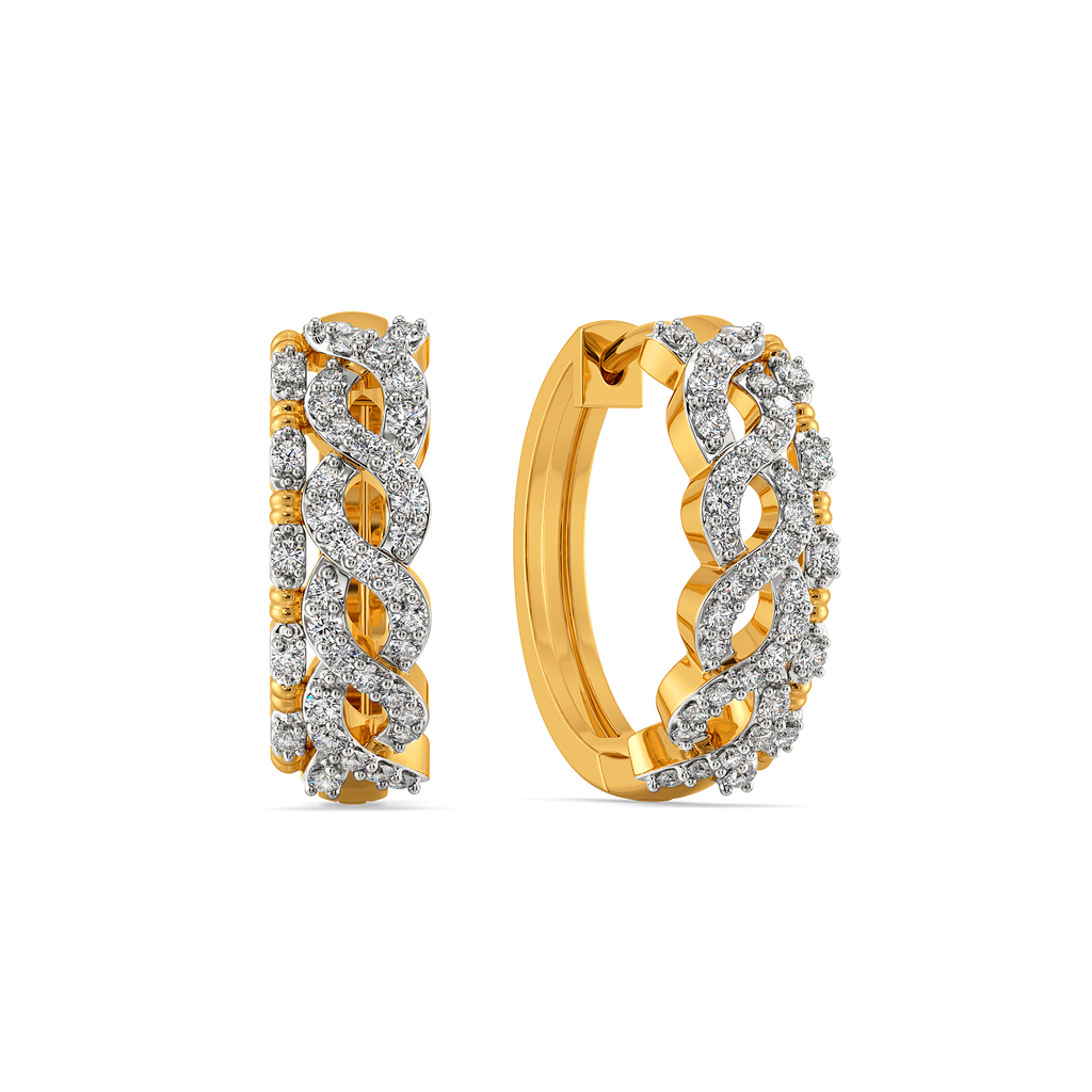 Classic Weave Diamond Earrings