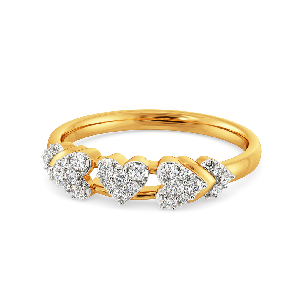 Shimmer Hearts Diamond Rings
