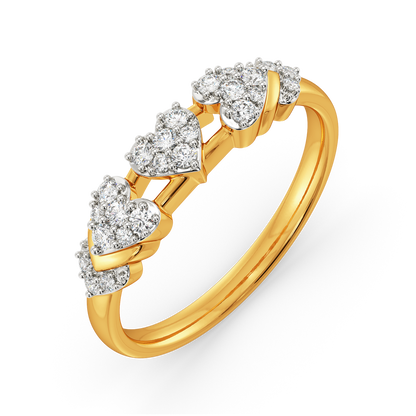 Shimmer Hearts Diamond Rings