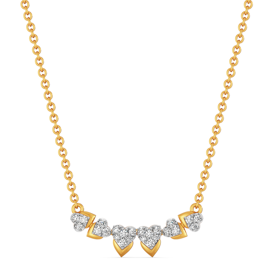 Shimmer Hearts Diamond Necklaces