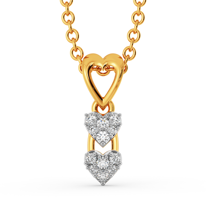 Shimmer Hearts Diamond Pendants