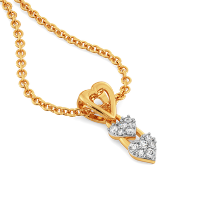 Shimmer Hearts Diamond Pendants