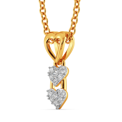 Shimmer Hearts Diamond Pendants