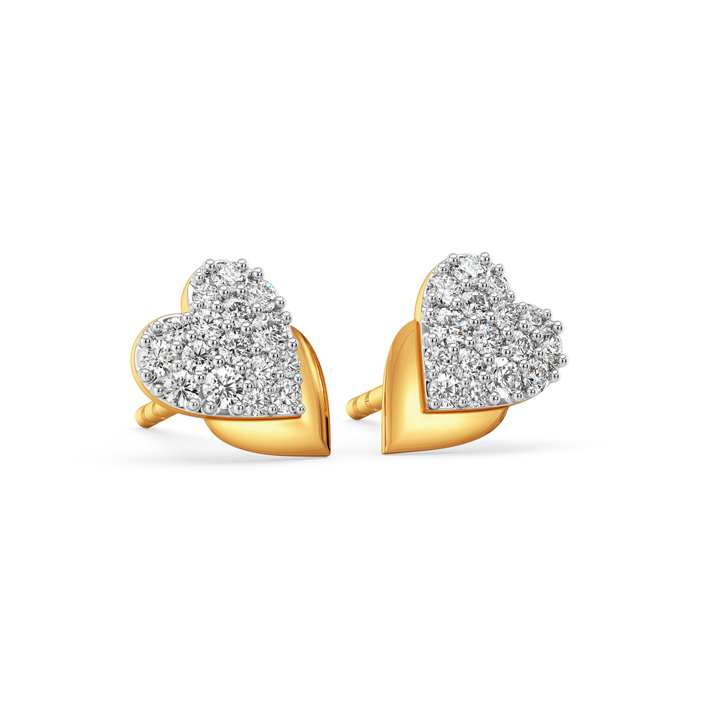 Shimmer Hearts Diamond Earrings