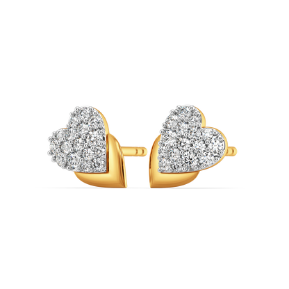 Shimmer Hearts Diamond Earrings