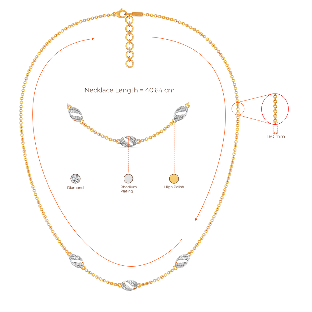 Glam Drapes Diamond Necklaces