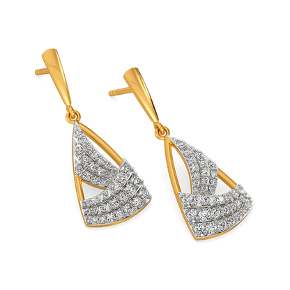 Drapes of Elegance Diamond Earrings