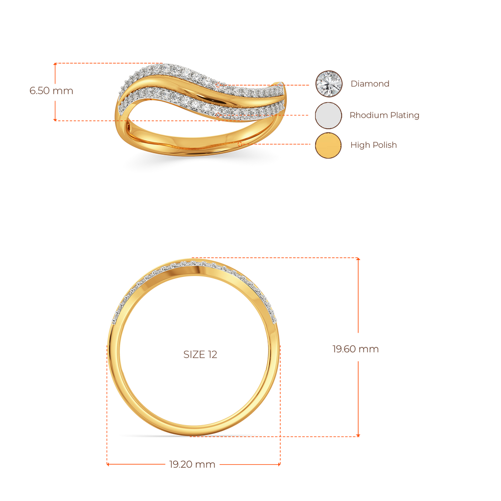 Drapes of Elegance Diamond Rings