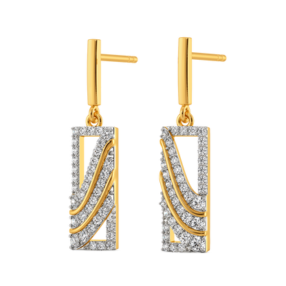 Structured Drapes Diamond Earrings
