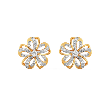 Floral Arc Diamond Earrings