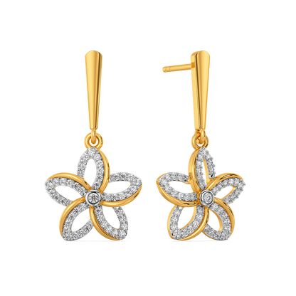Flora Halo Diamond Earrings