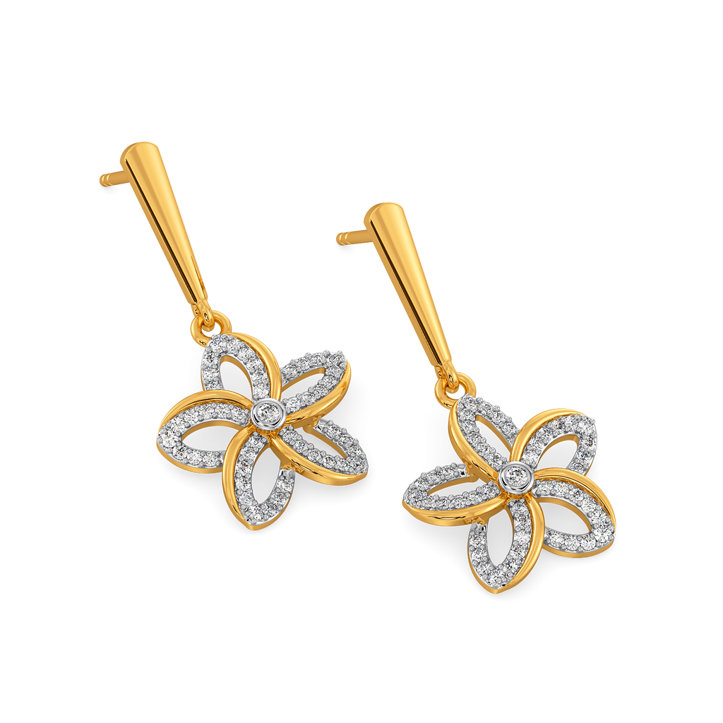 Flora Halo Diamond Earrings
