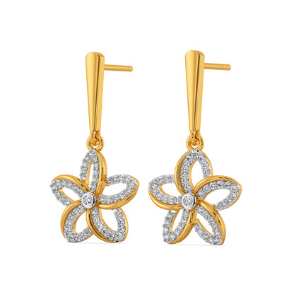 Flora Halo Diamond Earrings